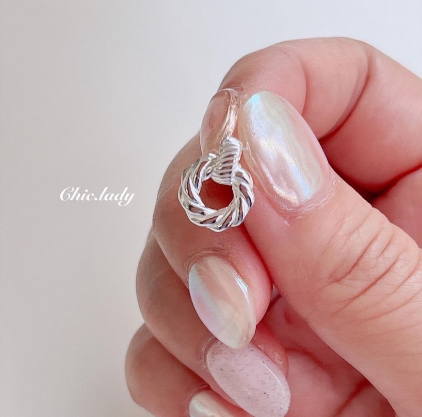 Earrings | 純銀麻花圈