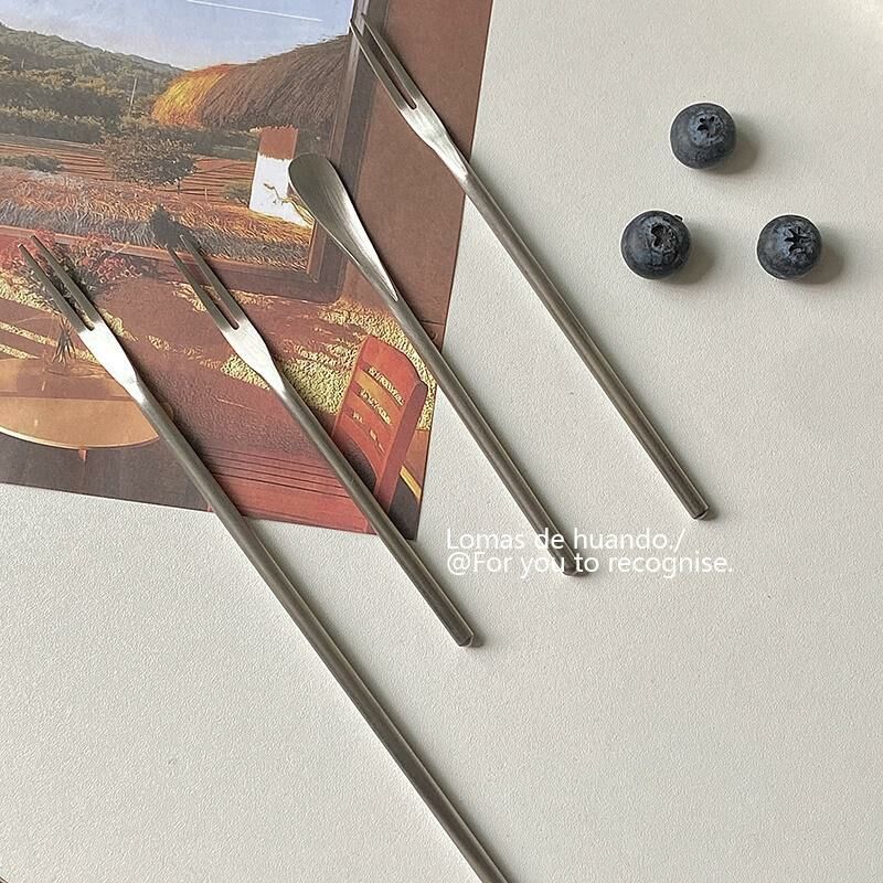 《3702》韓系工業風不銹鋼水果叉