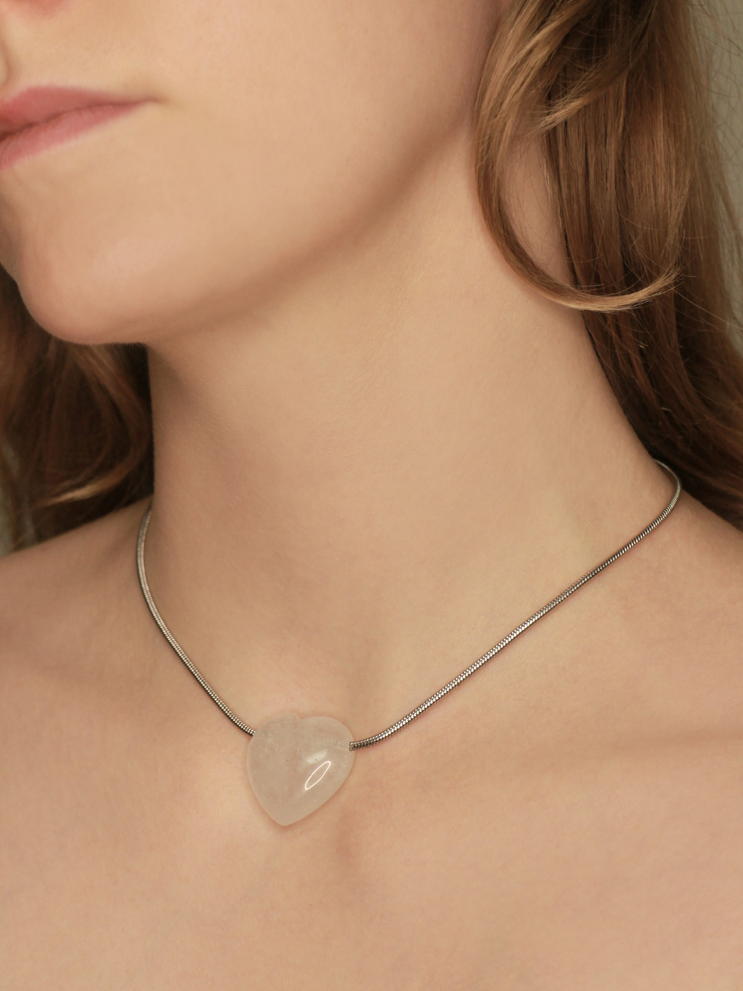 Heart Of Stone Necklace-White