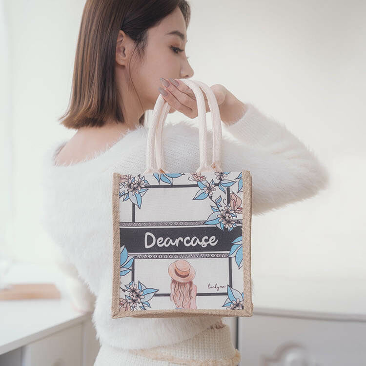 Dearcase原創設計-個性女孩 lucky me - 雙提耳環保手提袋