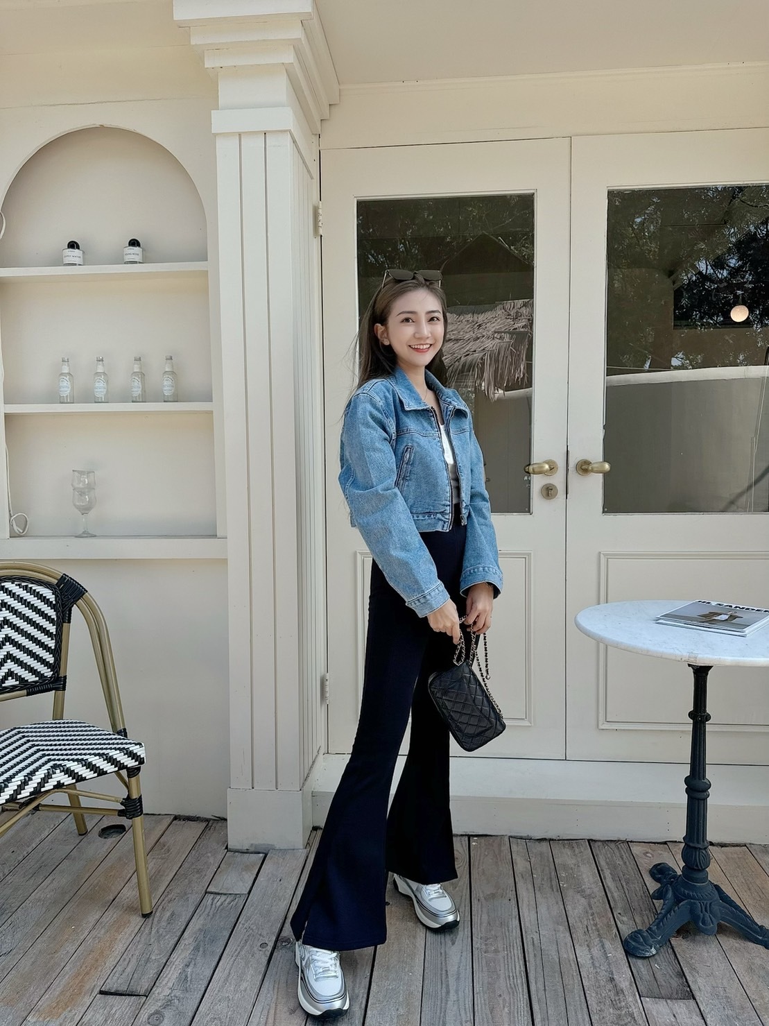 ［現貨］🔥02.21直播新品］💥跩跩歐膩家］🇰🇷正韓超美修身短版刷色牛仔外套（有口袋，墊肩可拆）