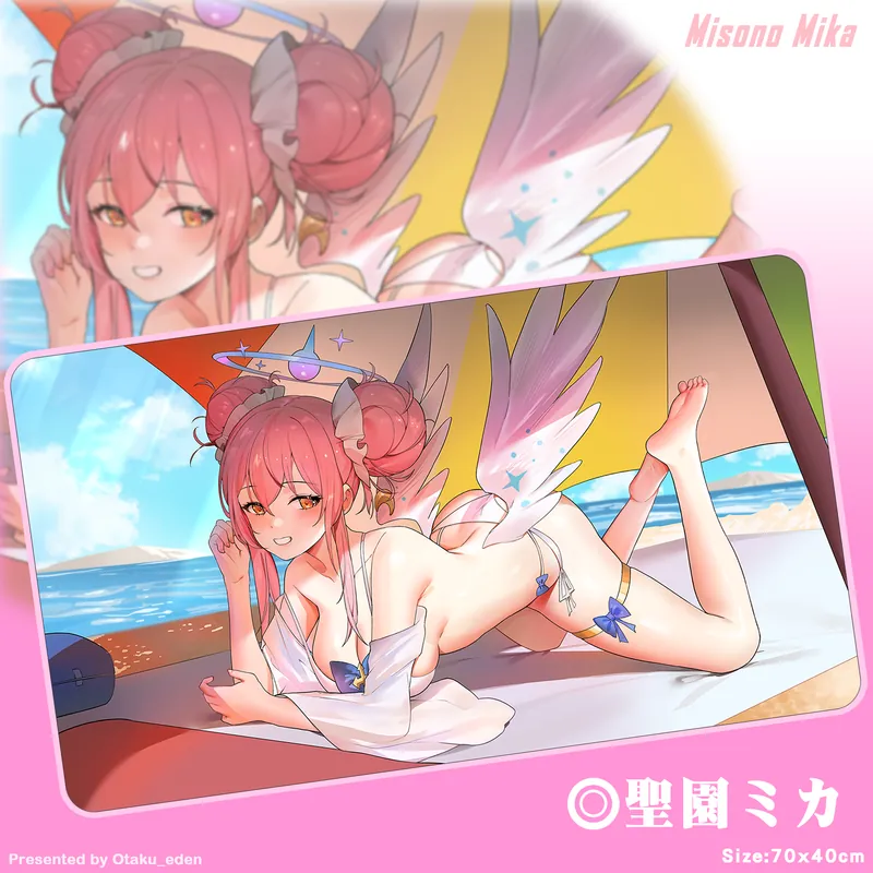 「ACG.GO」「同人代購」FF42 蔚藍檔案 - 聖園ミカ Misono Mika <Swimsuit Ver> 滑鼠.桌遊兩用墊 - [帶刀の兔子]