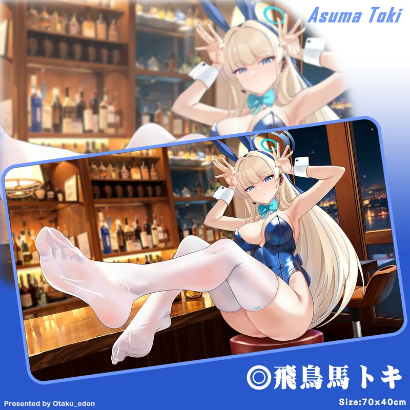 「ACG.GO」「同人代購」FF42 蔚藍檔案 - 飛鳥馬トキ Asuma Toki <BUNNY Ver> 滑鼠.桌遊兩用墊 - [HUTUTU]
