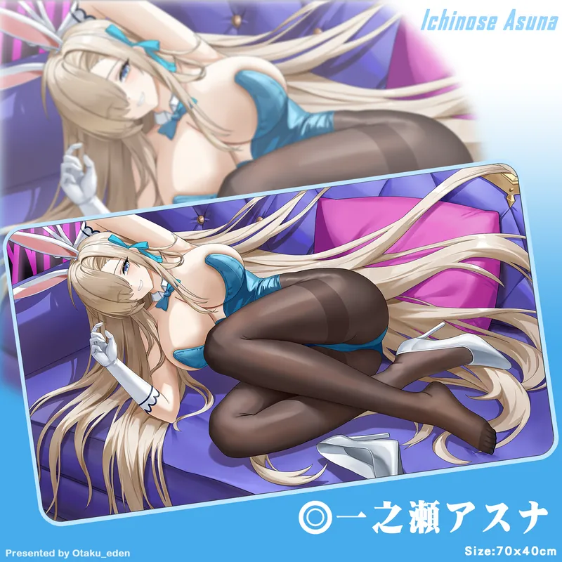 「ACG.GO」「同人代購」FF42 蔚藍檔案 - 一之瀬アスナ Ichinose Asuna <BUNNY Ver>  滑鼠.桌遊兩用墊 - [Mr.陽仔]