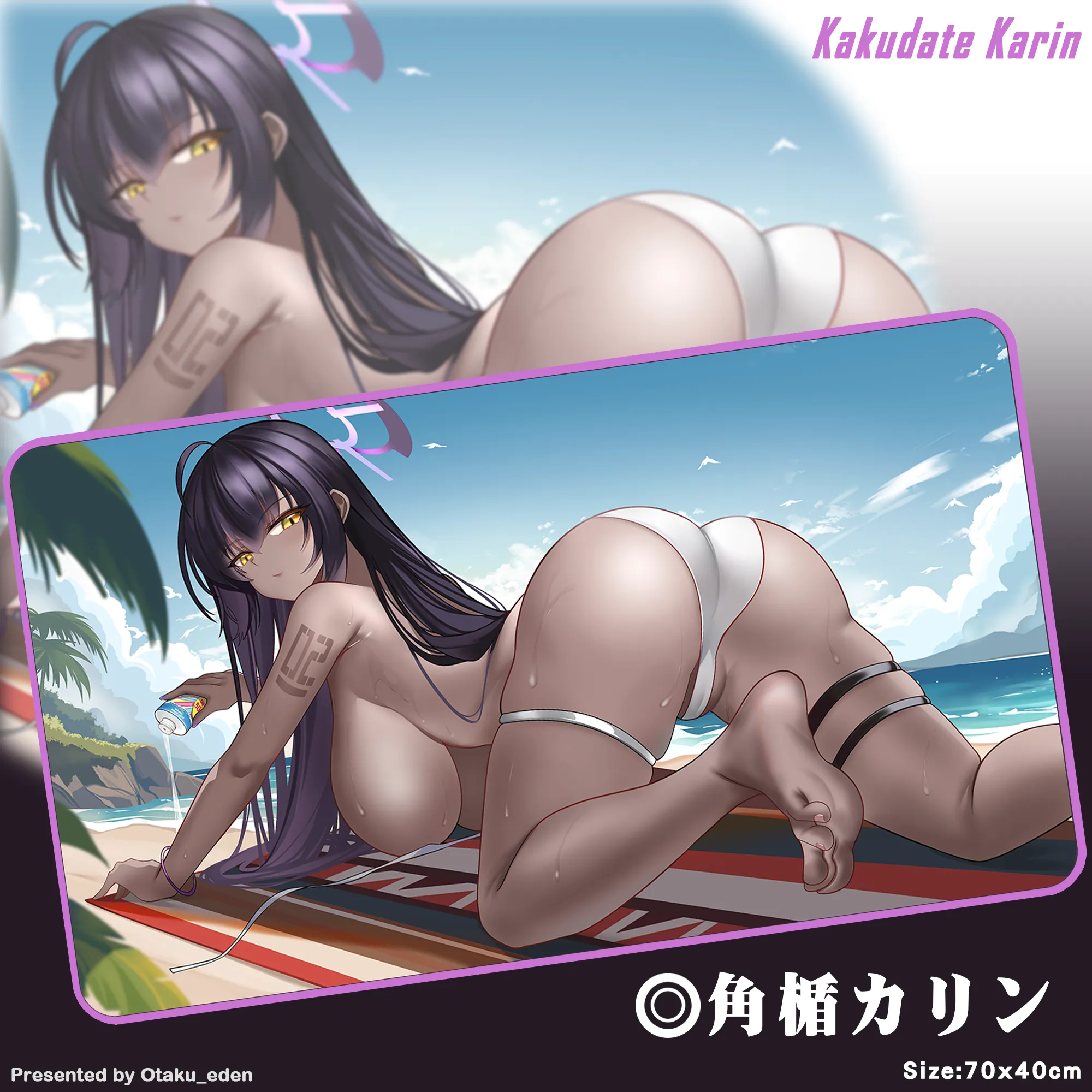 「ACG.GO」「同人代購」FF42 蔚藍檔案 - 角楯カリン Kakudate Karin <Swimsuit Ver> 滑鼠.桌遊兩用墊 - [HUTUTU]