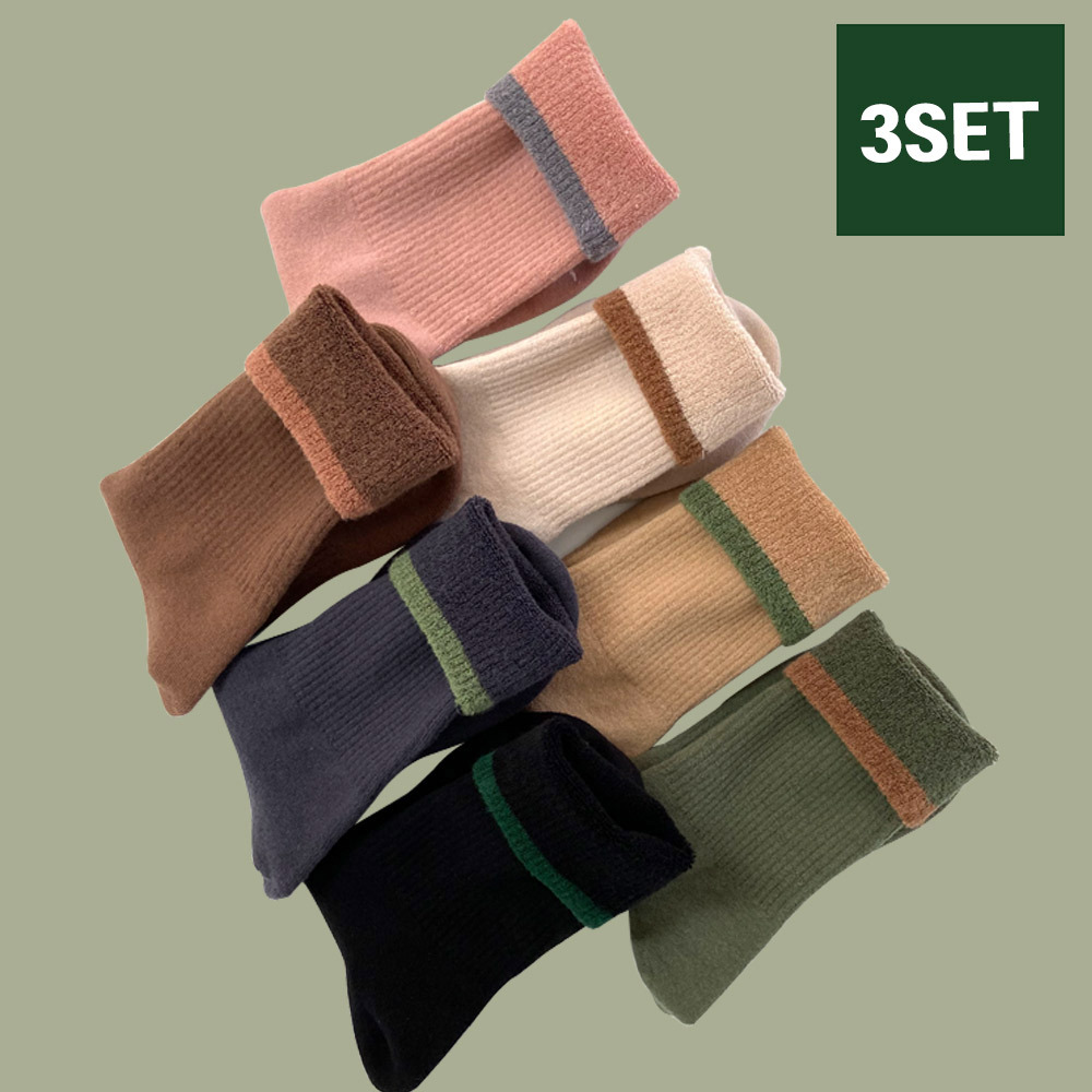 【3 Pairs SET】Banana Sisters Peulechel Socks