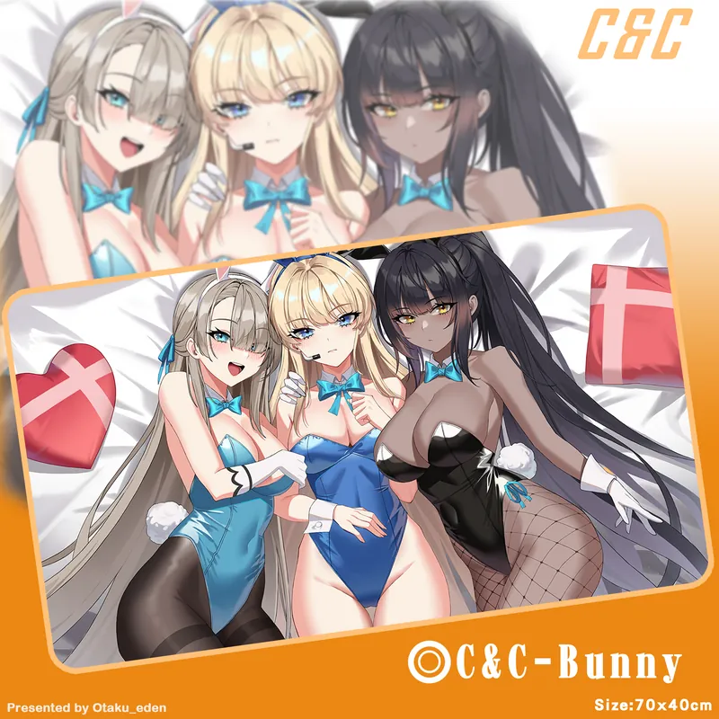 「ACG.GO」「同人代購」FF42 蔚藍檔案 - C&C Bunnys 滑鼠.桌遊兩用墊 - [momi]