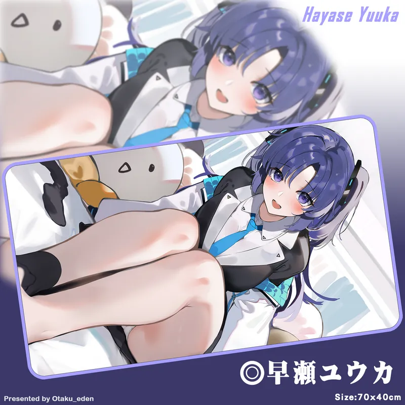 「ACG.GO」「同人代購」FF42 蔚藍檔案 - 早瀬ユウカ Hayase Yuuka 滑鼠.桌遊兩用墊 - [Niii]
