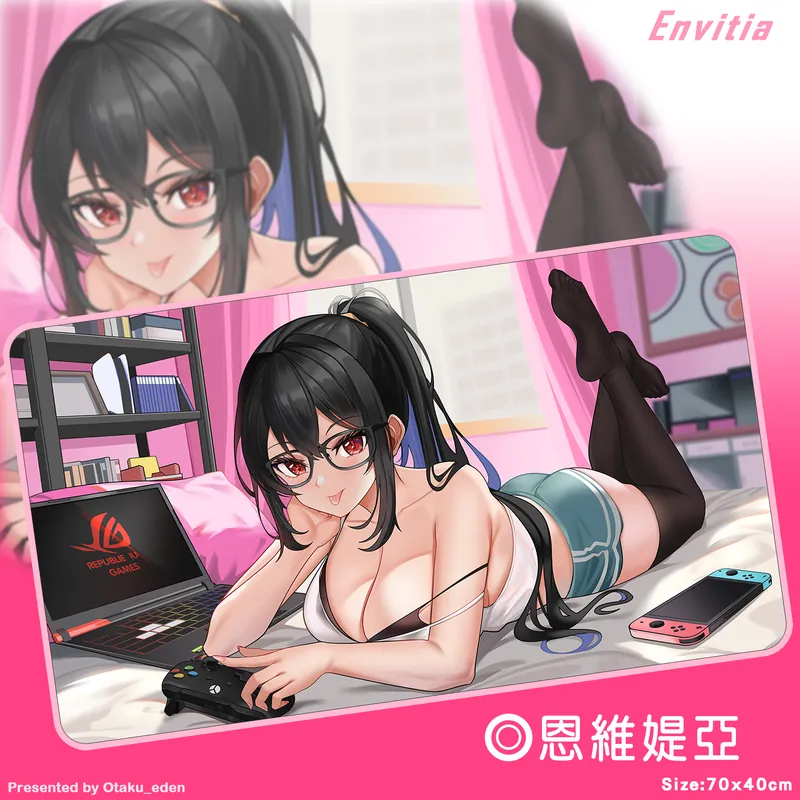 「ACG.GO」「同人代購」FF42 OC-恩維媞亞 Envitia <OTAKU VER>  滑鼠.桌遊兩用墊 - [HUTUTU]
