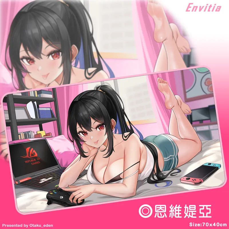 「ACG.GO」「同人代購」FF42 OC-恩維媞亞 Envitia <OTAKU VER>  滑鼠.桌遊兩用墊 - [HUTUTU]
