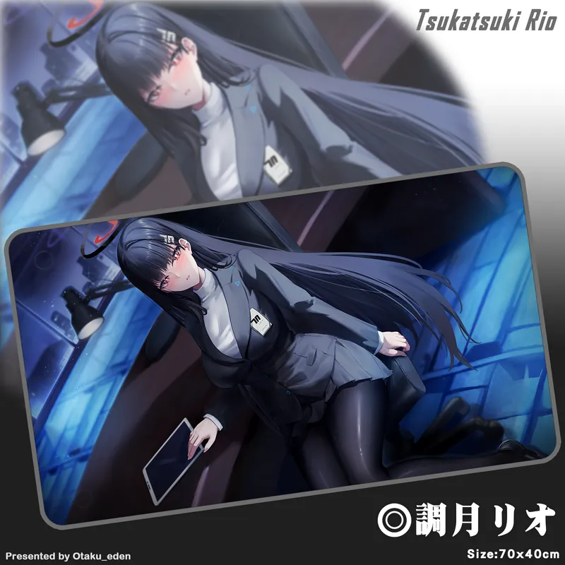 「ACG.GO」「同人代購」FF42 蔚藍檔案 - 調月リオ Tsukatsuki Rio <uniform VER> 滑鼠.桌遊兩用墊 - [KUUTAMO]