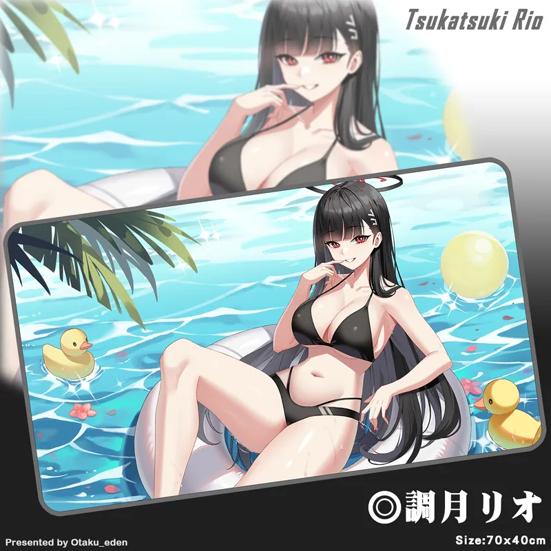 「ACG.GO」「同人代購」FF42 蔚藍檔案 - 調月リオ Tsukatsuki Rio <Swimsuit VER> 滑鼠.桌遊兩用墊 - [momi]