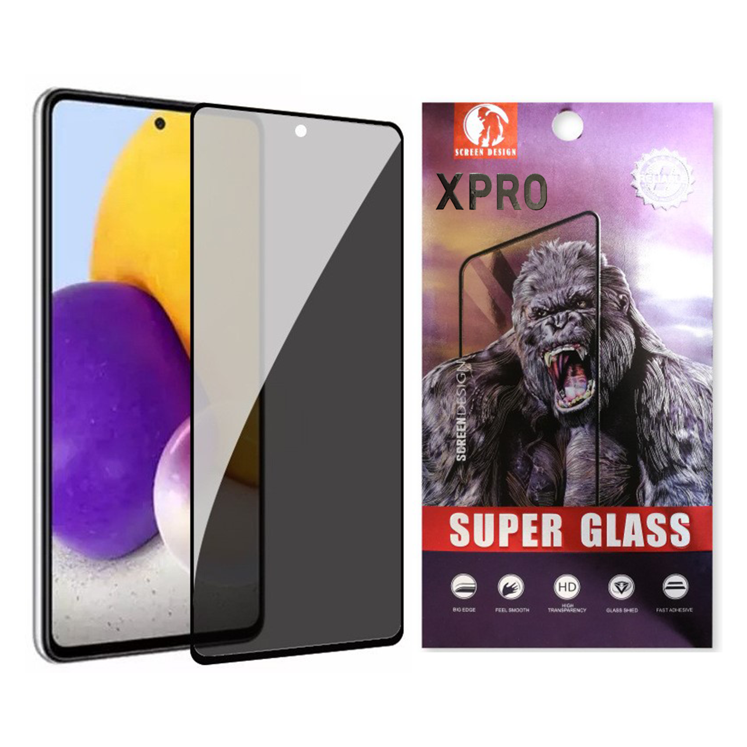 【現貨】XPRO - 巨猩 Super Glass Privacy - Samsung A 系列 防偷窺防指紋高透光全屏鋼化玻璃保護貼