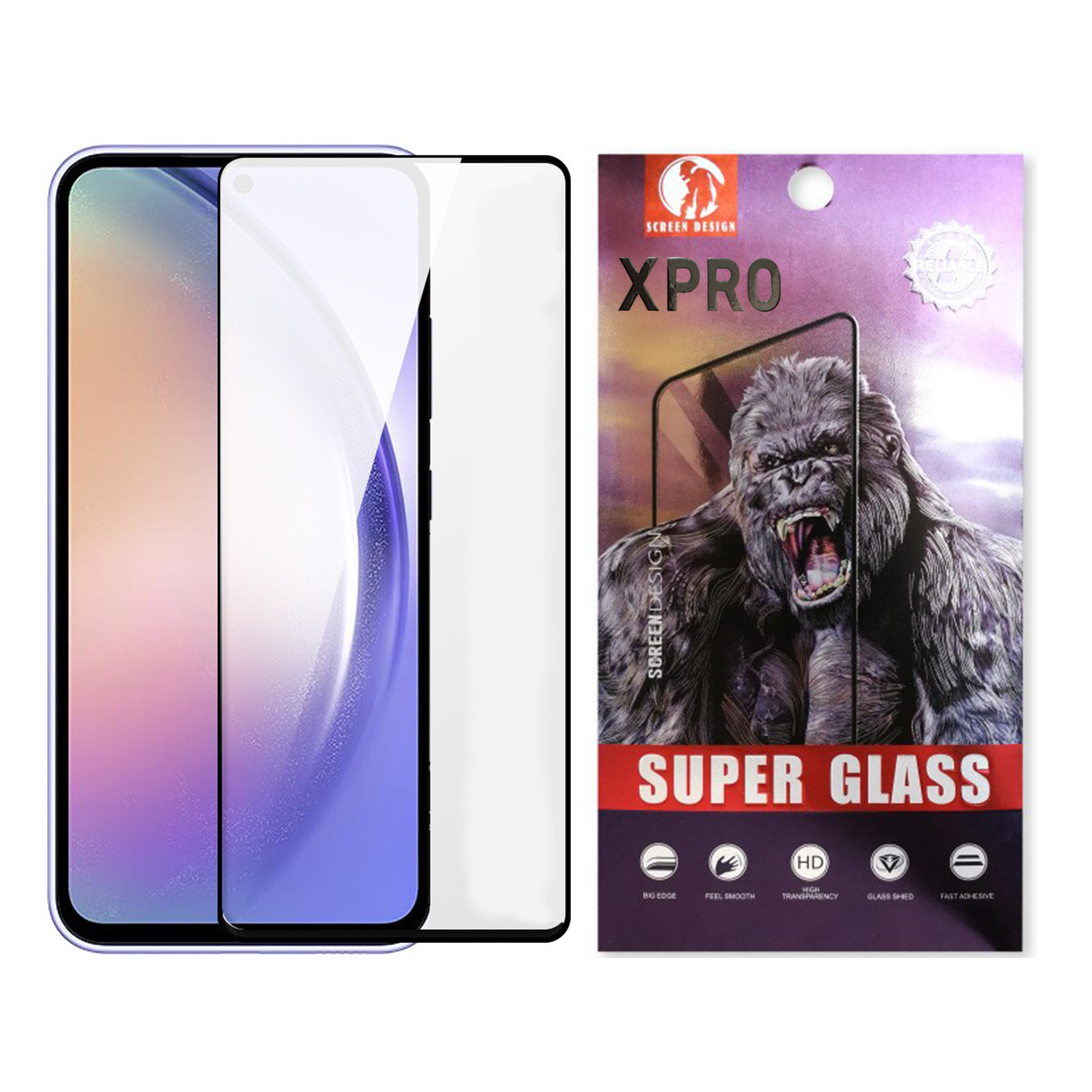 【現貨】XPRO - 巨猩 Super Glass HD - Samsung A系列 高清防指紋高透光全屏鋼化玻璃保護貼【支援指紋解鎖】