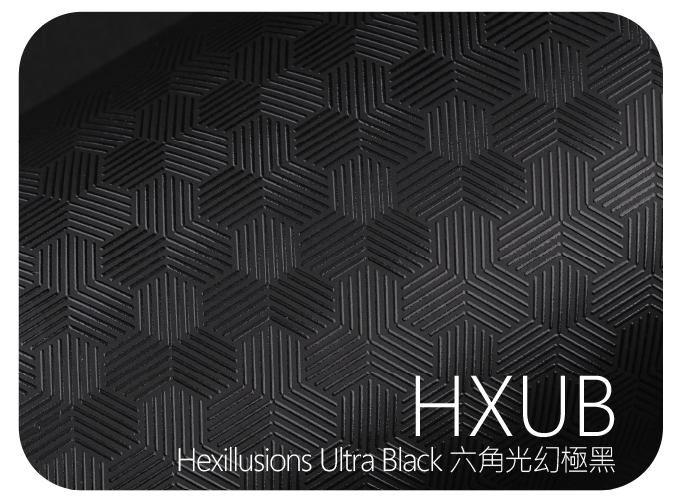 LIFE+GUARD HXUB Hexillusions Ultra Black 六角光幻極黑 風格貼膜樣式，適用於相機、鏡頭與 3C 裝置表面保護與風格打造
