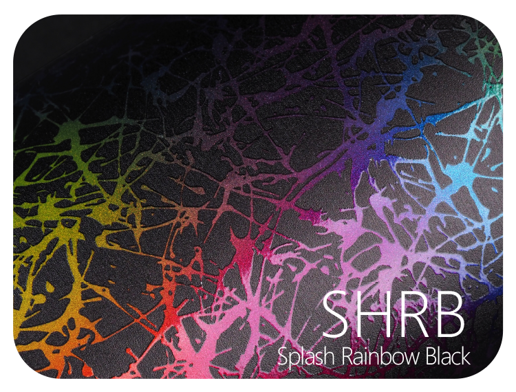 LIFE+GUARD SHRB Splash Rainbow Black LIFE+GUARD WABU Wave Blue vinyl skin sample for 3C protective wraps