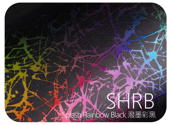 LIFE+GUARD SHRB Splash Rainbow Black 潑墨彩黑 風格貼膜樣式，適用於相機、鏡頭與 3C 裝置表面保護與風格打造