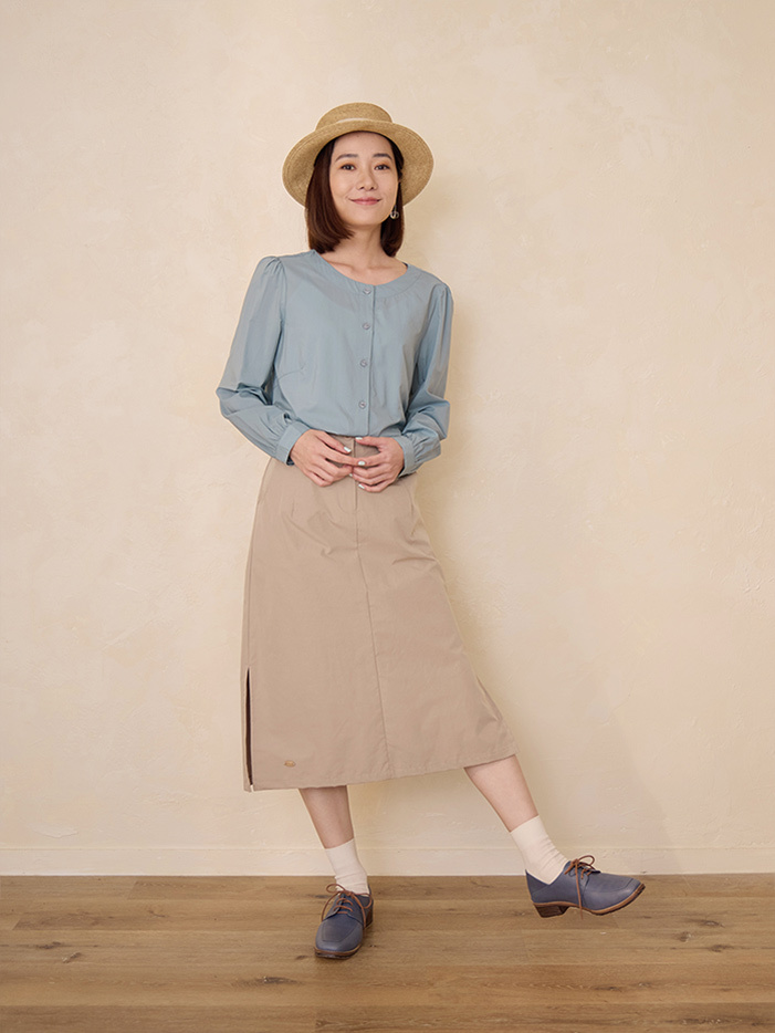 海鷗問候優雅長裙-丘地