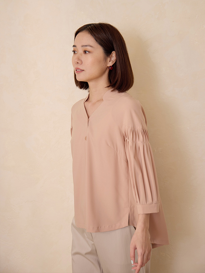 青楓翅果立體折紋襯衫-慕想