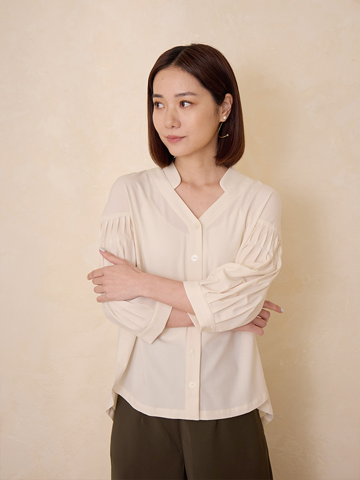 青楓翅果立體折紋襯衫-思念