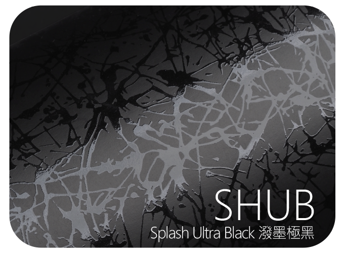 LIFE+GUARD SHUB Splash Ultra Black 潑墨極黑 風格貼膜樣式，適用於相機、鏡頭與 3C 裝置表面保護與風格打造