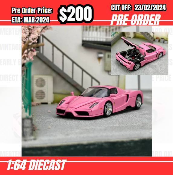 PO-$200 * King Model * 1:64 Ferrari Enzo Pink [OD21/02]