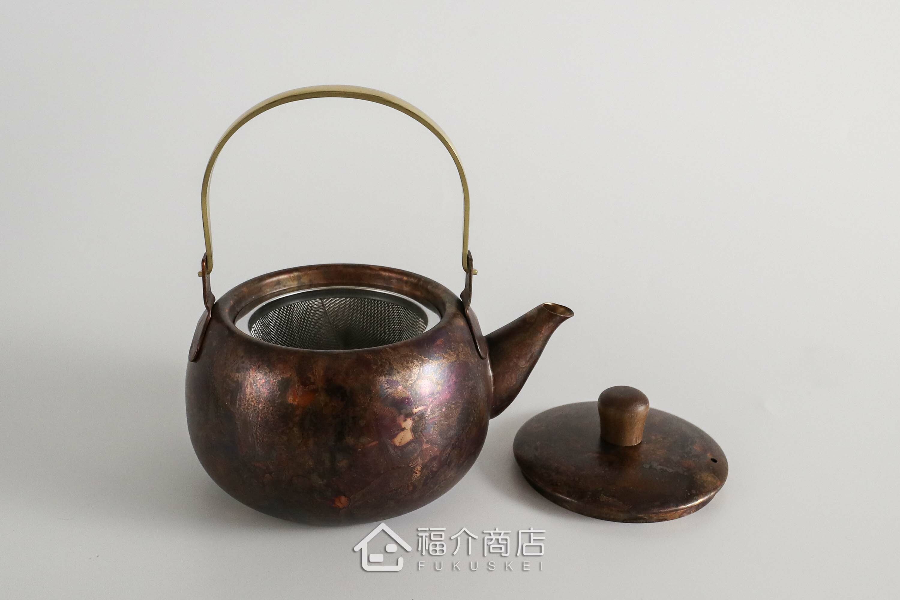 泡茶用的紅棕色不鏽鋼材質泡茶壺
