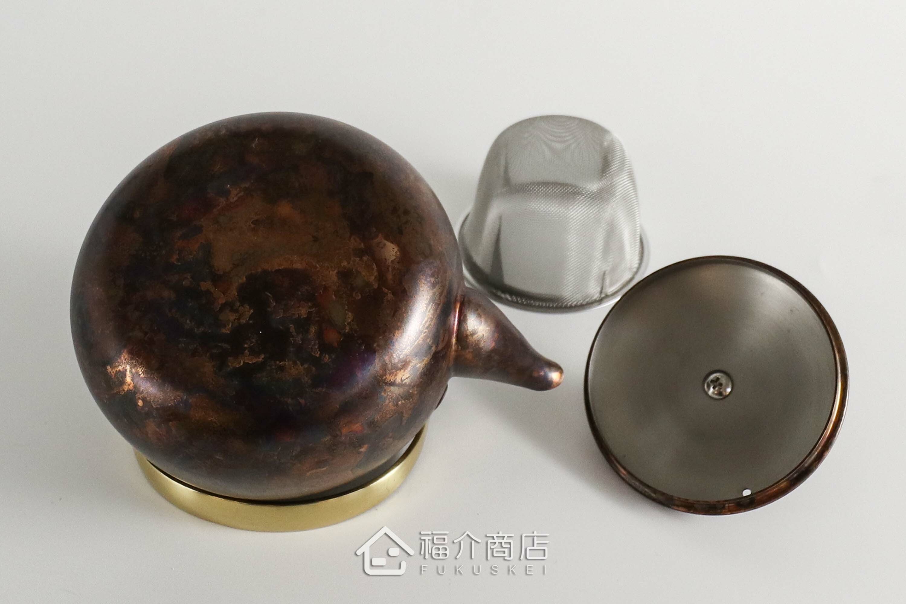 泡茶用的紅棕色不鏽鋼材質泡茶壺