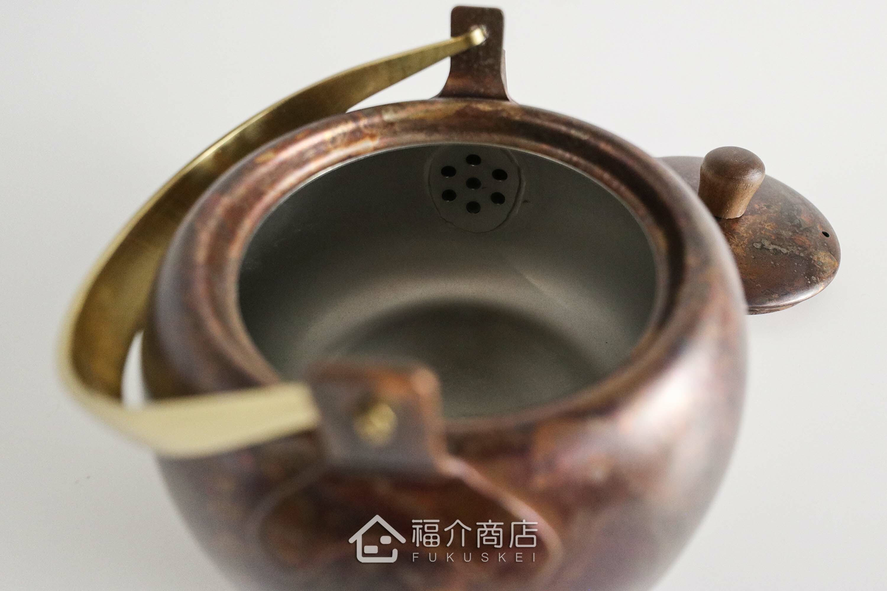 泡茶用的紅棕色不鏽鋼材質泡茶壺