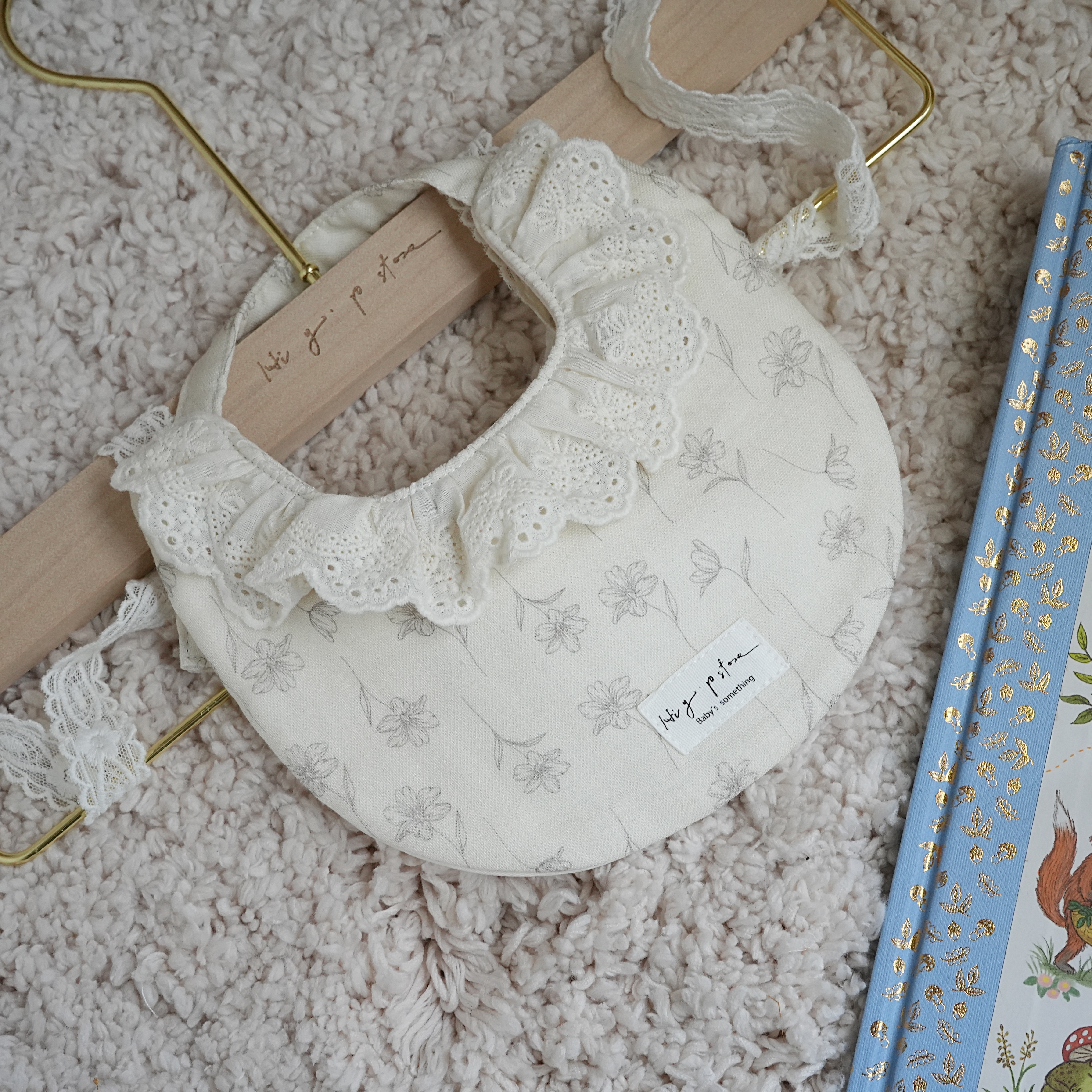 Hi Y.P store-手作圍兜-獨家設計款-高雅桔梗