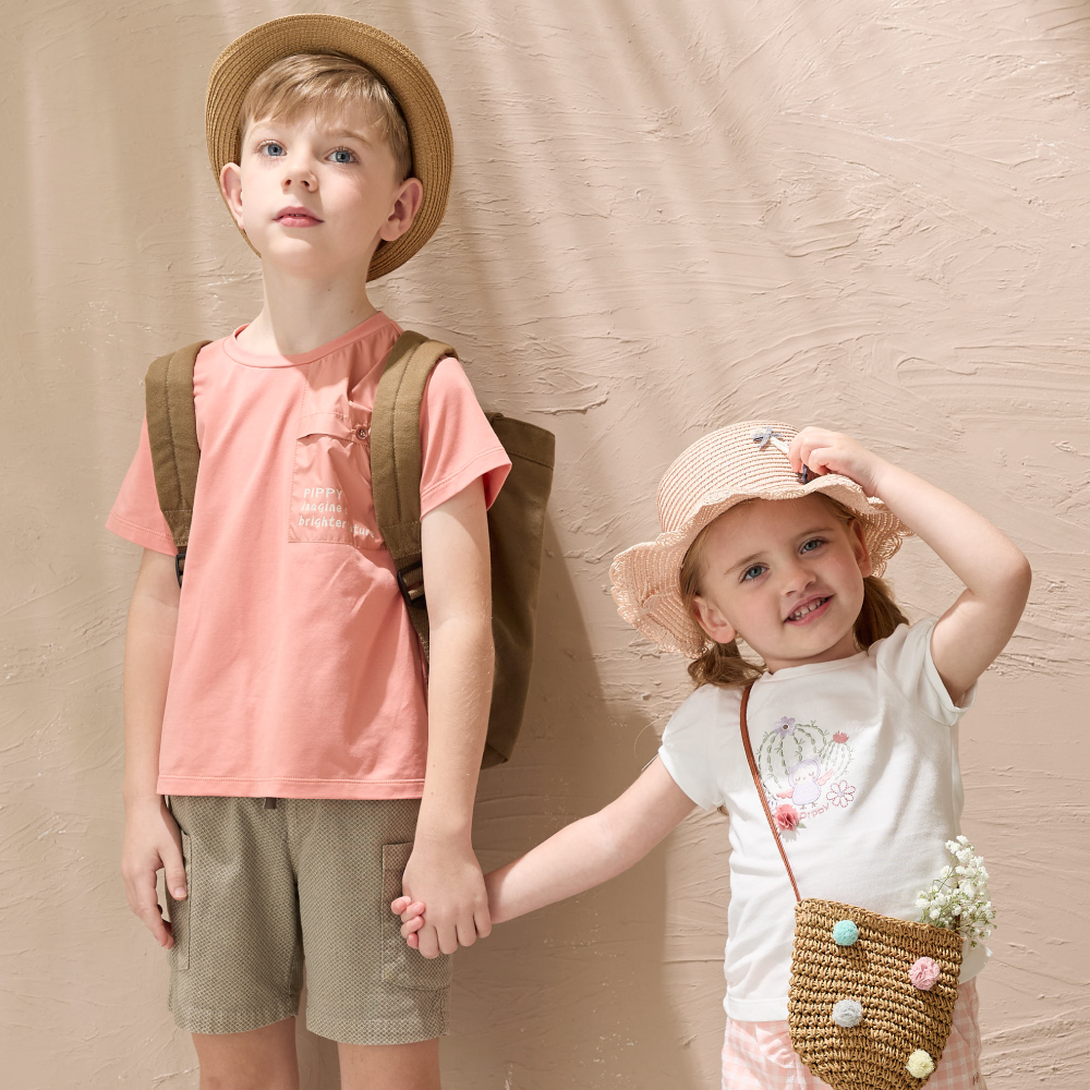 PIPPY 潮流款棉麻工裝率性剪接多口袋短褲 卡其