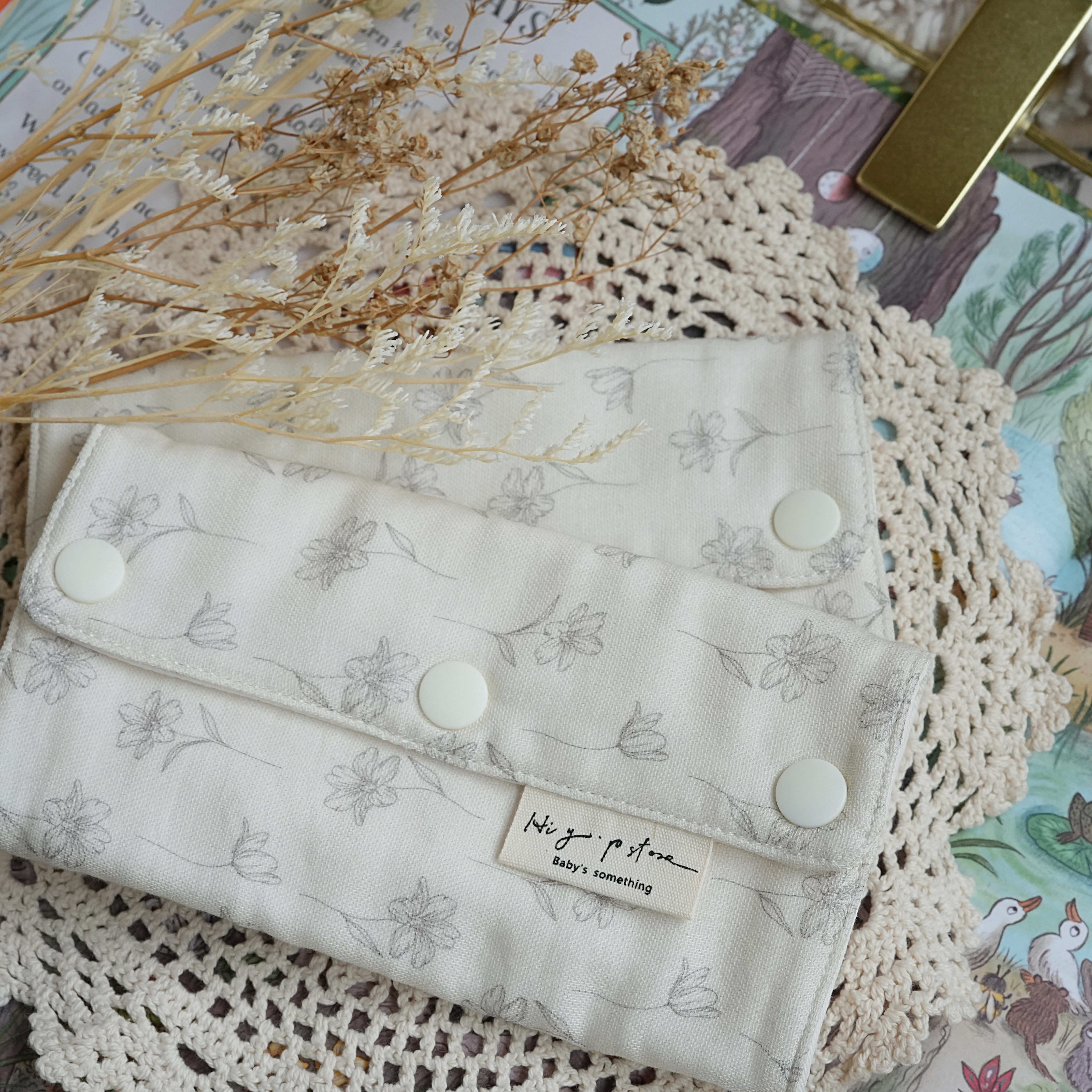 Hi Y.P store-揹巾口水套-獨家設計款-高雅桔梗