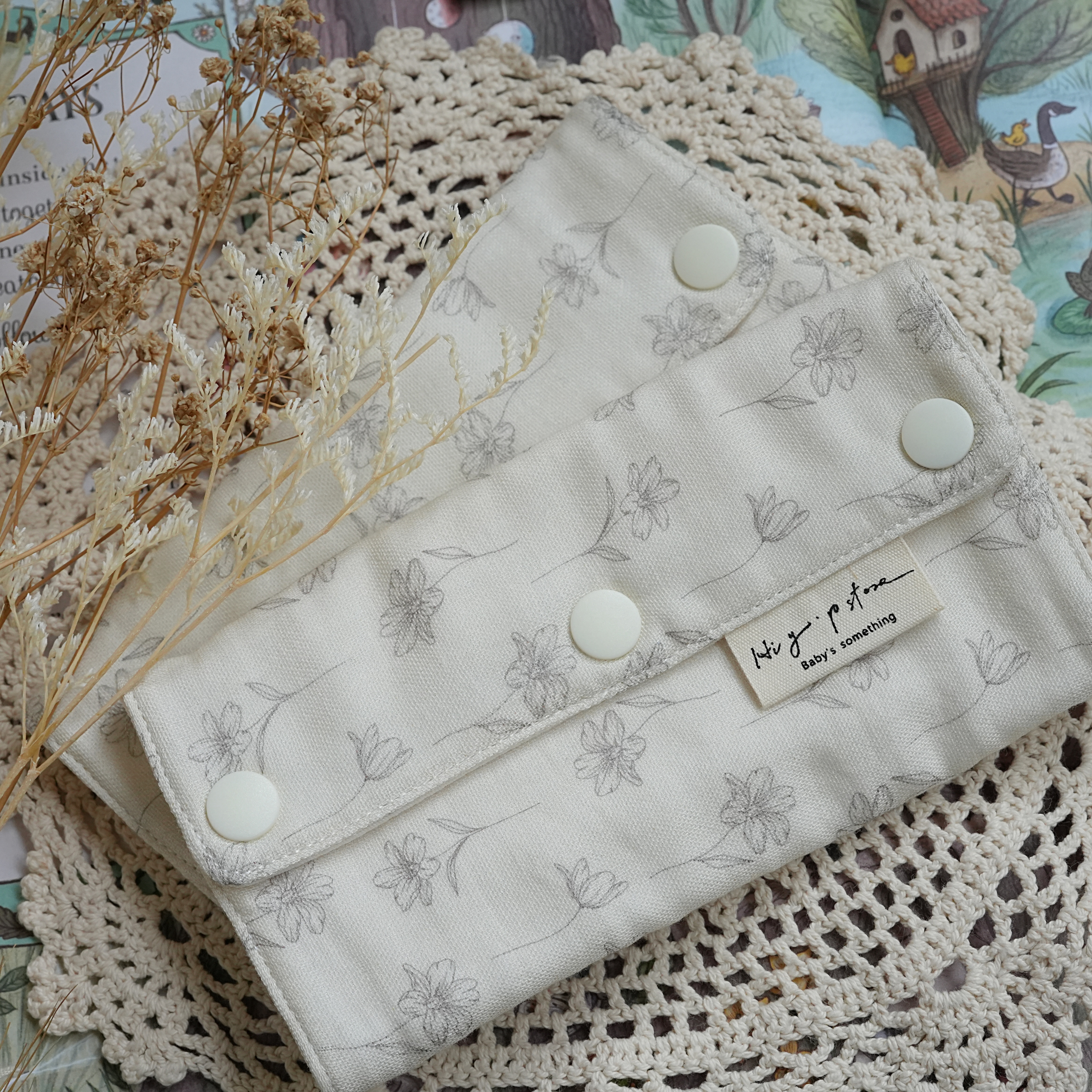 Hi Y.P store-揹巾口水套-獨家設計款-高雅桔梗