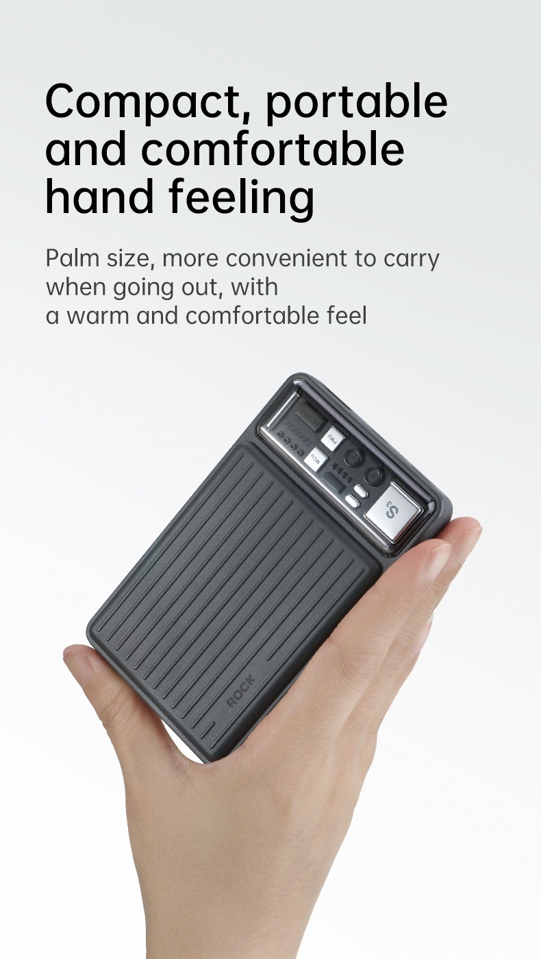Rock -P92 10000mAh 超簿带線款行動電源 PD20W