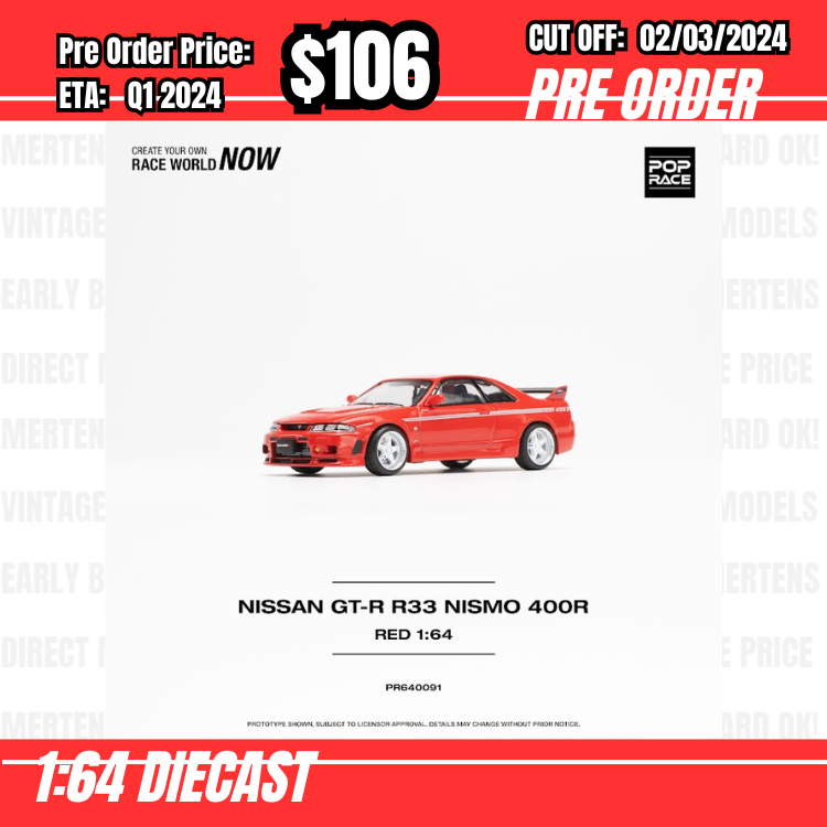 PO-$106 * Pop Race * 1:64 GT-R 400R RED [OD21/02]