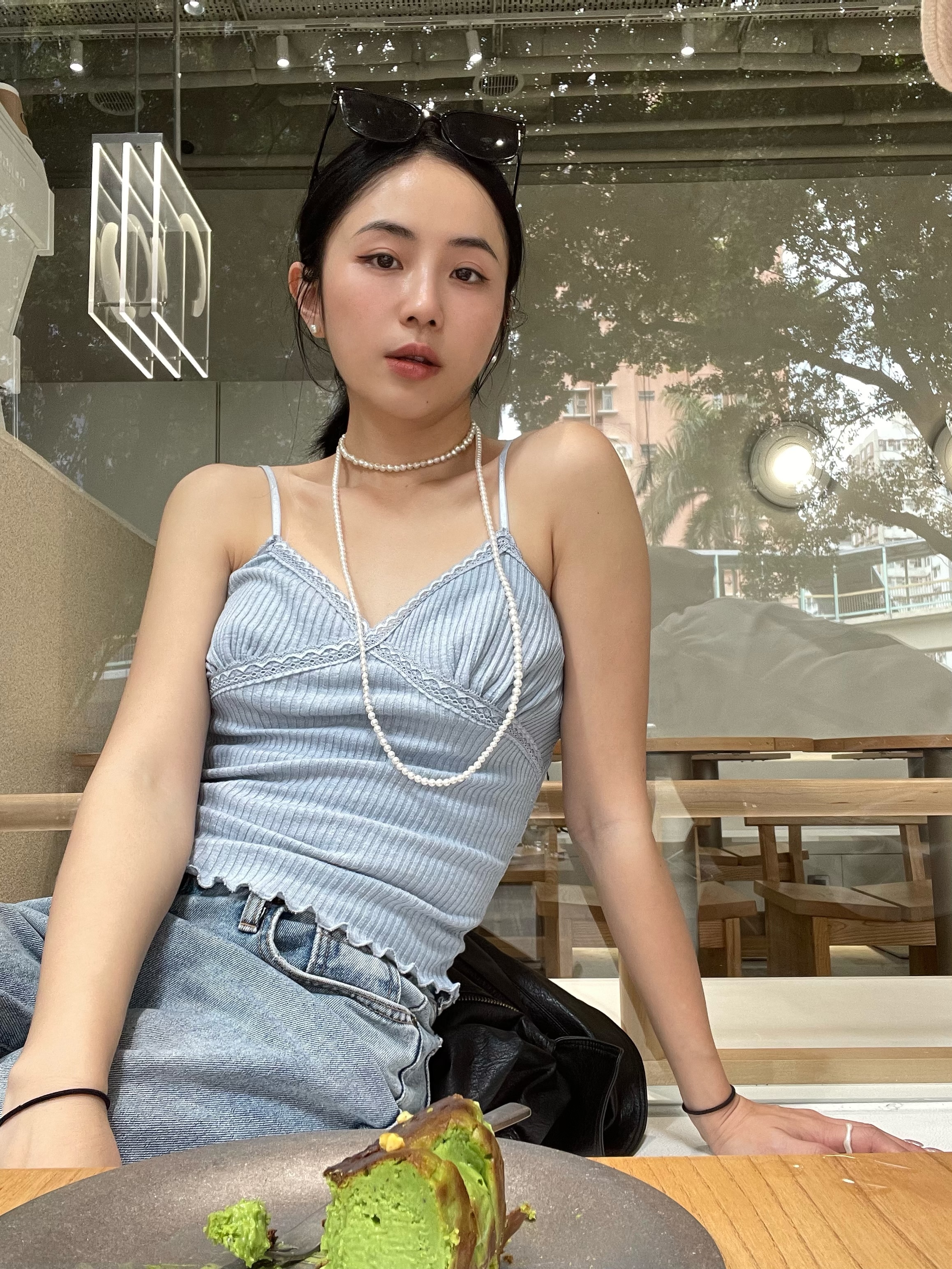 (現貨) 必買可愛小吊帶V領背心 T0205 (藍)