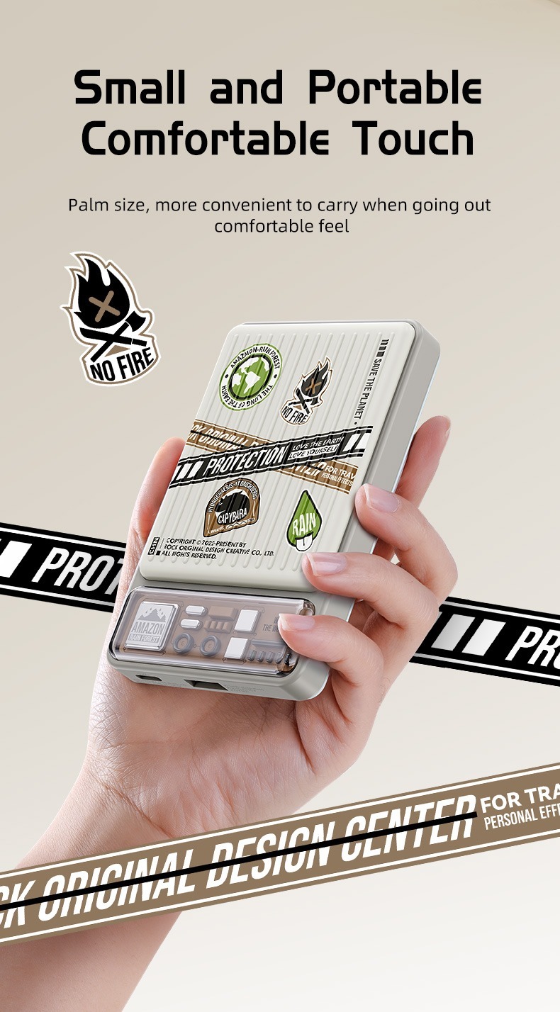 Rock  旅行專用 10000mAh超薄磁吸行動電源