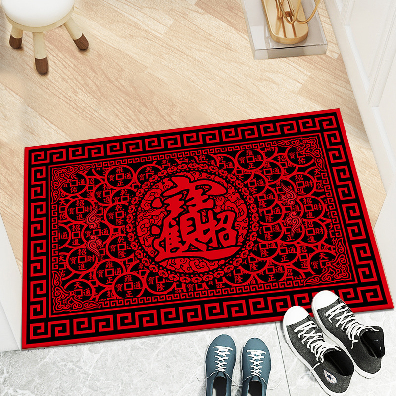 乳膠地墊-招財進寶/吉祥如意-50x80cm