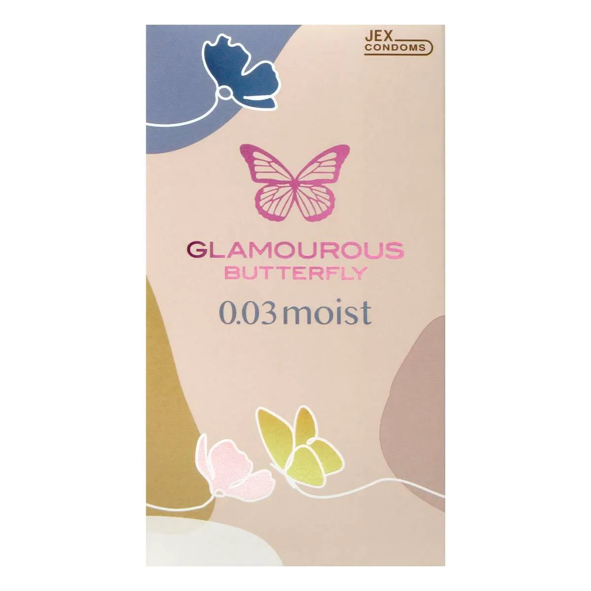 JEX Glamourous Butterfly 0.03 Moist Type 8's Pack Latex Condom