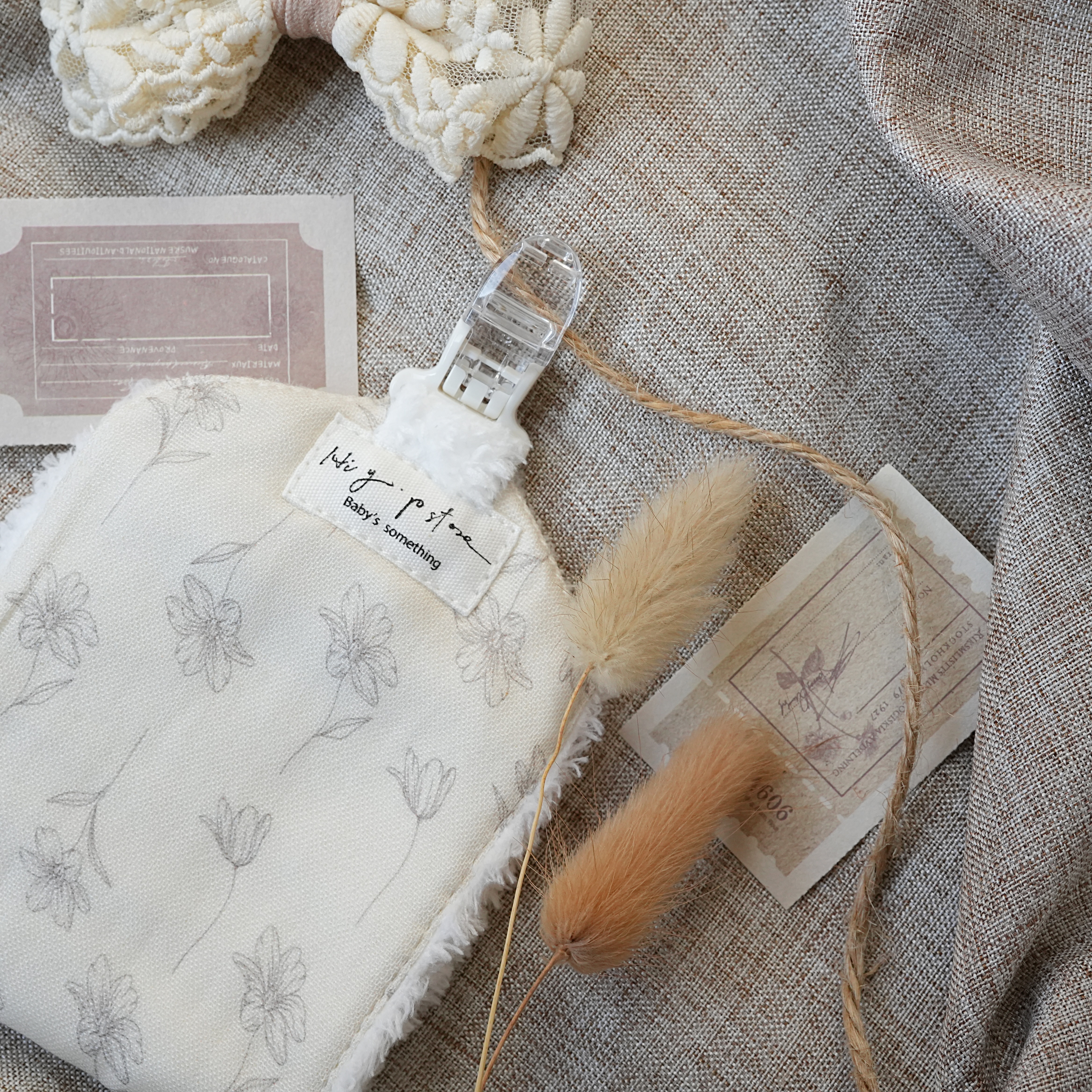 Hi Y.P store-手作手帕夾-獨家設計款-高雅桔梗