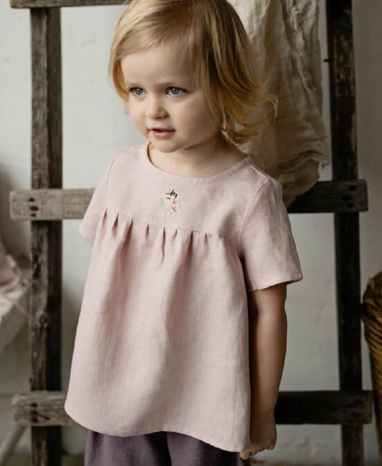 (預購)ALL THE BEAUTIFUL LINEN 後綁帶短袖上衣 SHORT SLEEVE TUNIC