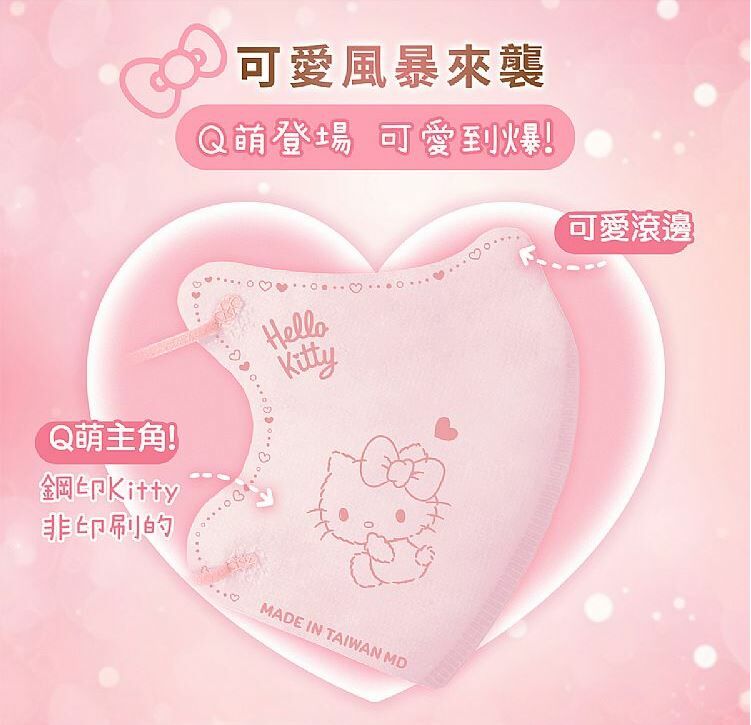 Hello Kitty幸福物語成人立體3D醫用口罩