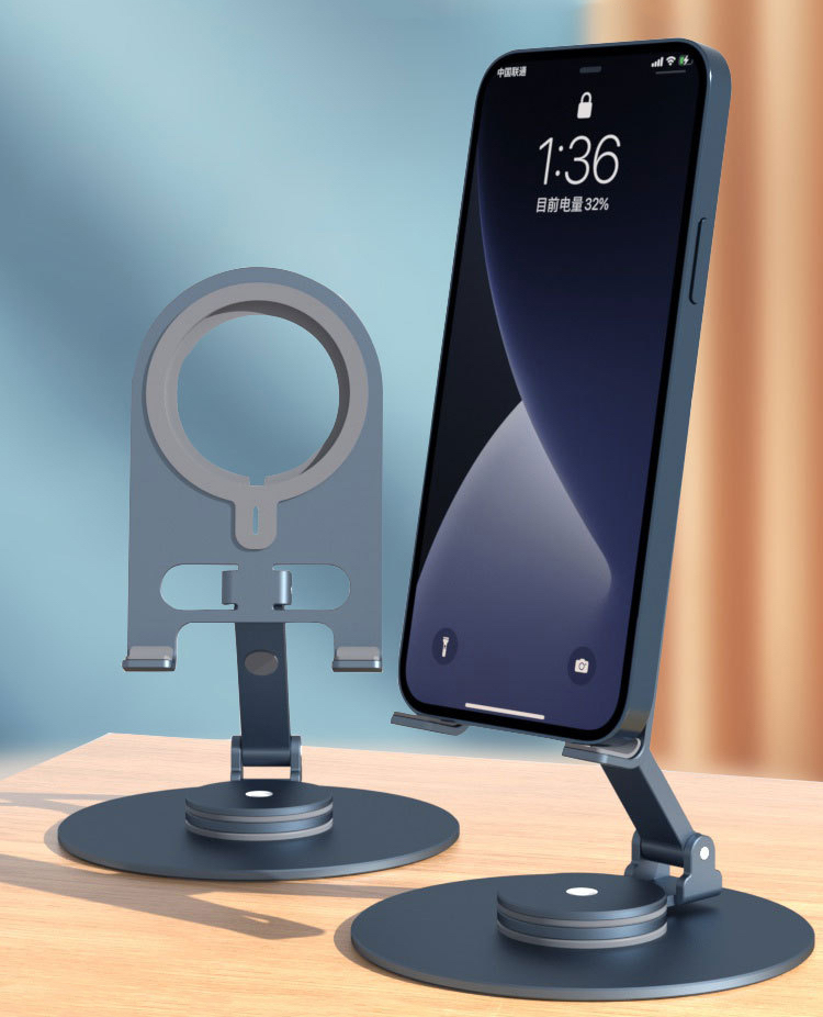 【MagSafe鋁合金旋轉折疊充電器支架】 360度旋轉支架，高質感鋁合金材質