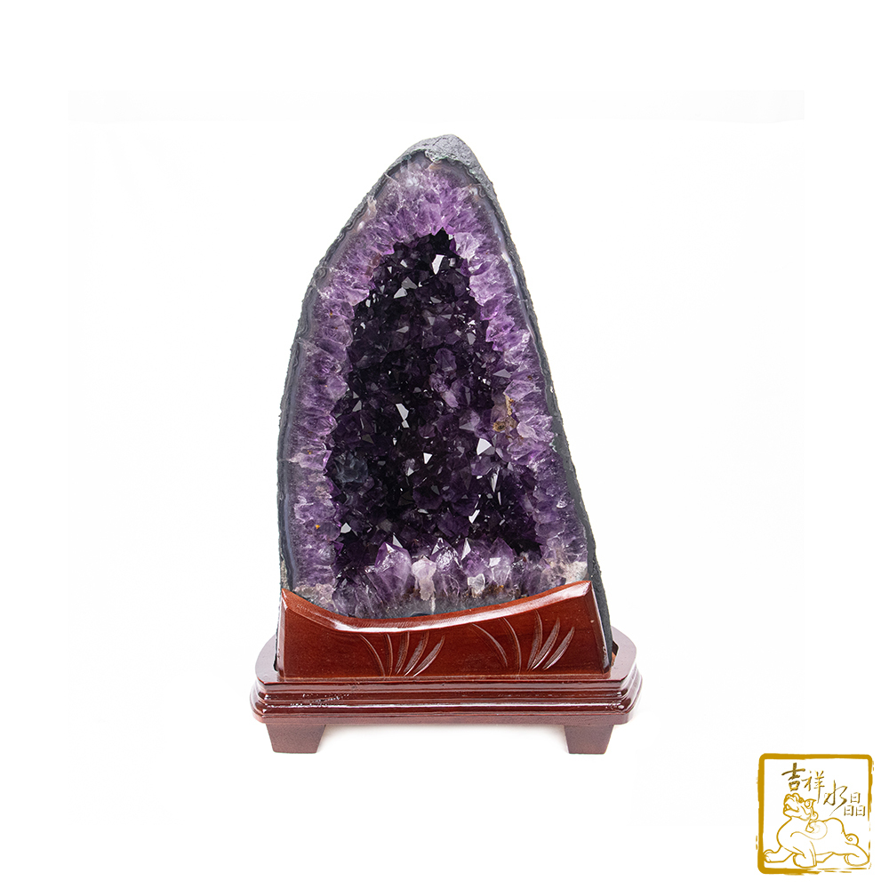 巴西紫水晶洞 17.6kg 聚財源錢水