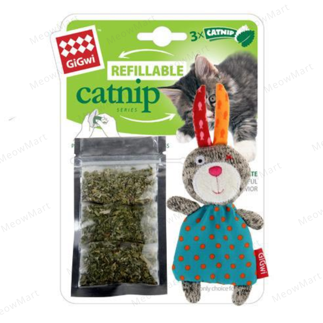 GiGwi - Refillable Catnip 針織兔貓草袋