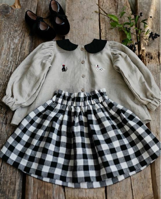 (預購)ALL THE BEAUTIFUL LINEN 亞麻及膝裙 MIDI SKIRT