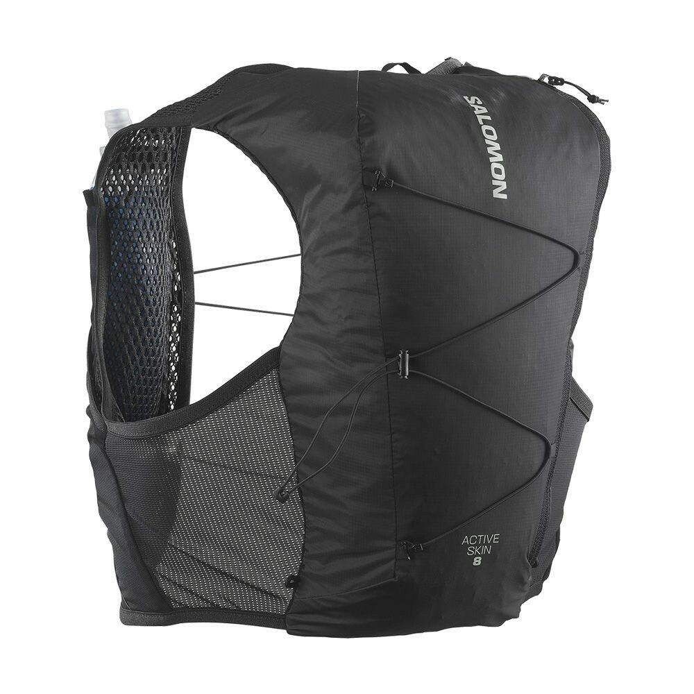 SALOMON ACTIVE SKIN 8 水袋背包組 (黑/金屬灰）
