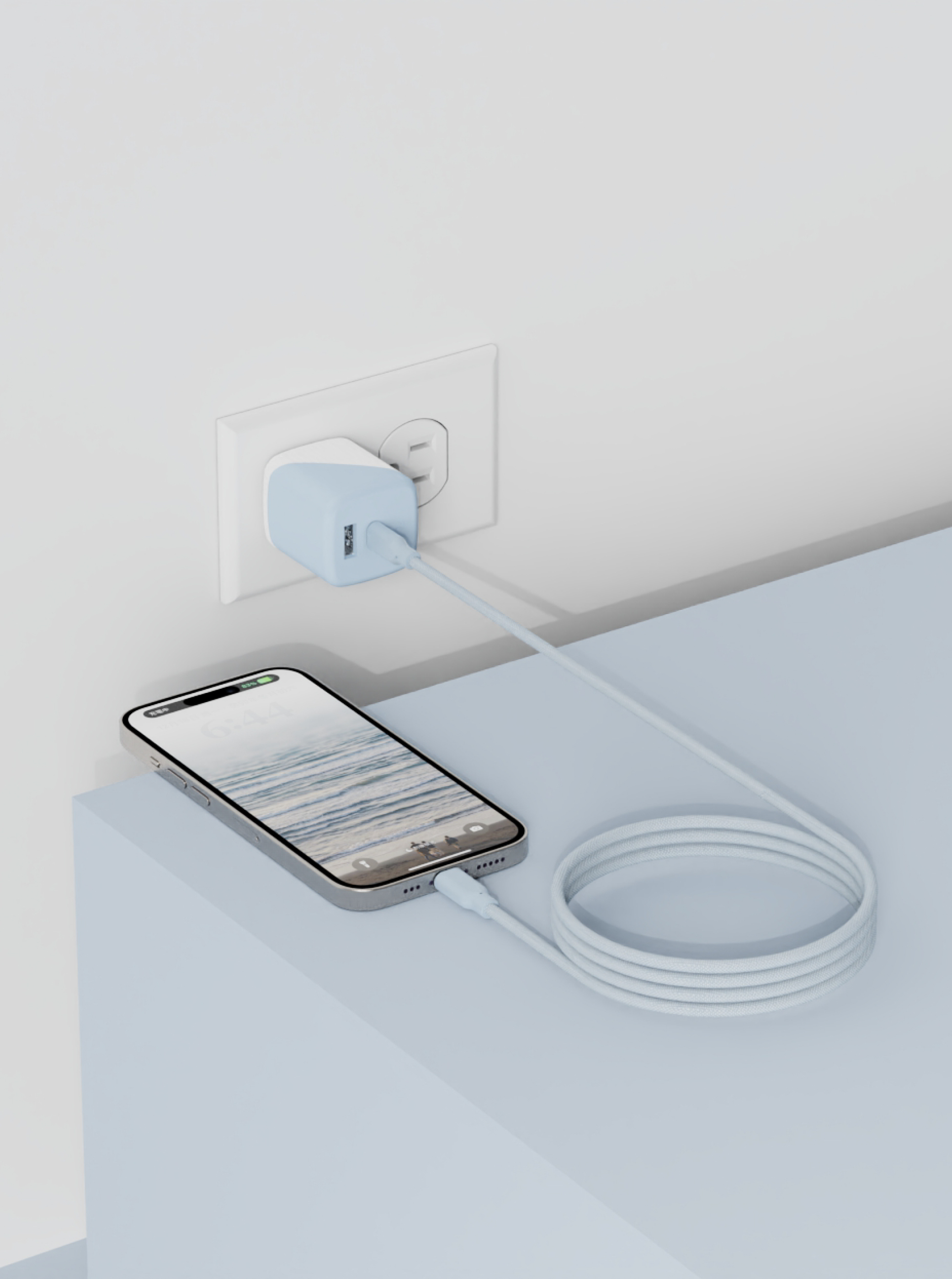 浪漫春遊限定｜快充組合 -   Allite B2 32W 雙孔氮化鎵快充 + Easy Cable 磁吸收納編織快充線