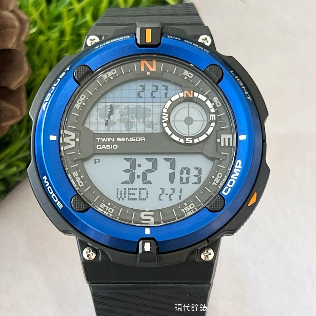 【CASIO 卡西歐】戶外運動登山錶 SGW-600H-2A 45mm 現代鐘錶