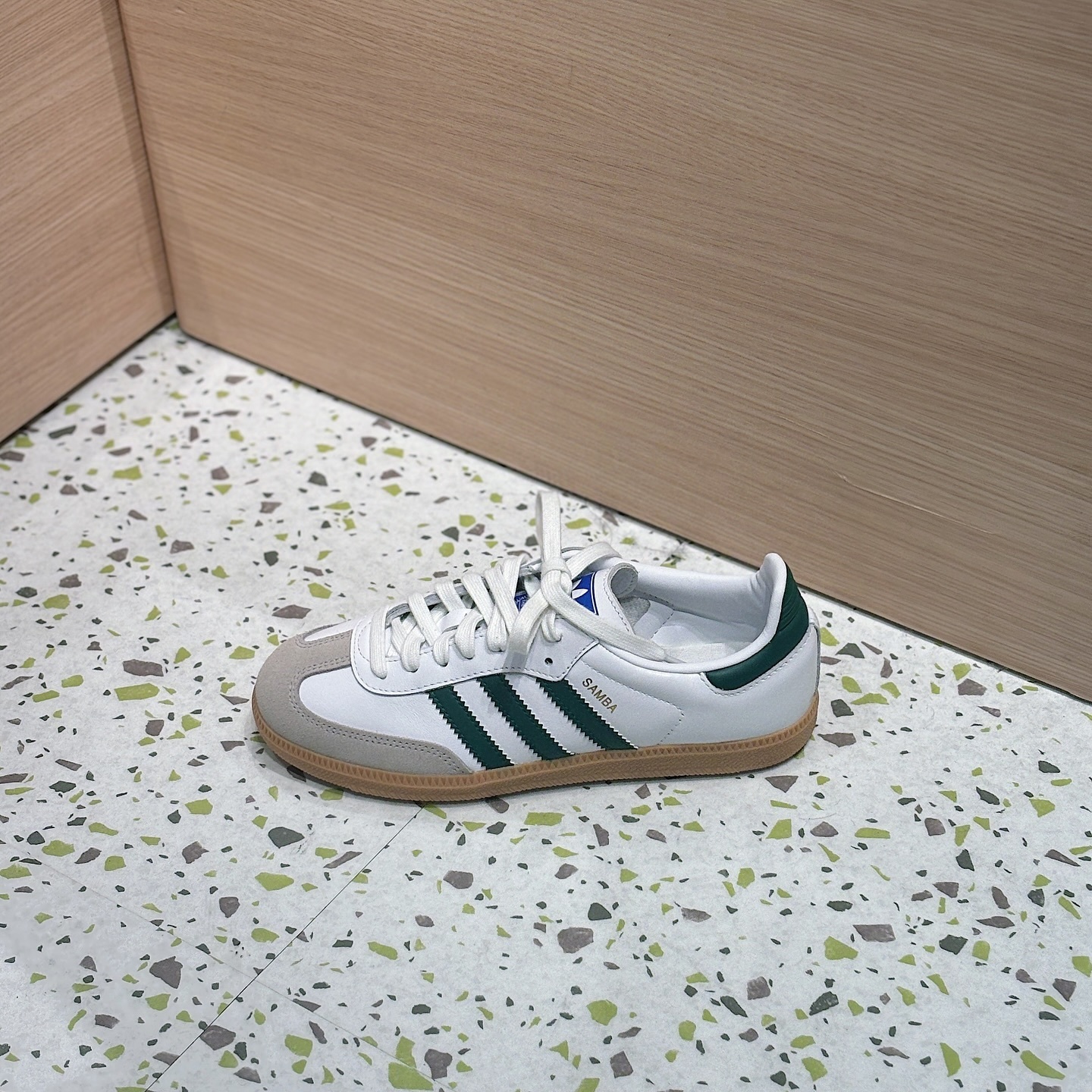 Adidas Originals Samba OG 白色 白綠 皮革 焦糖底 復古 德訓鞋 IE3437